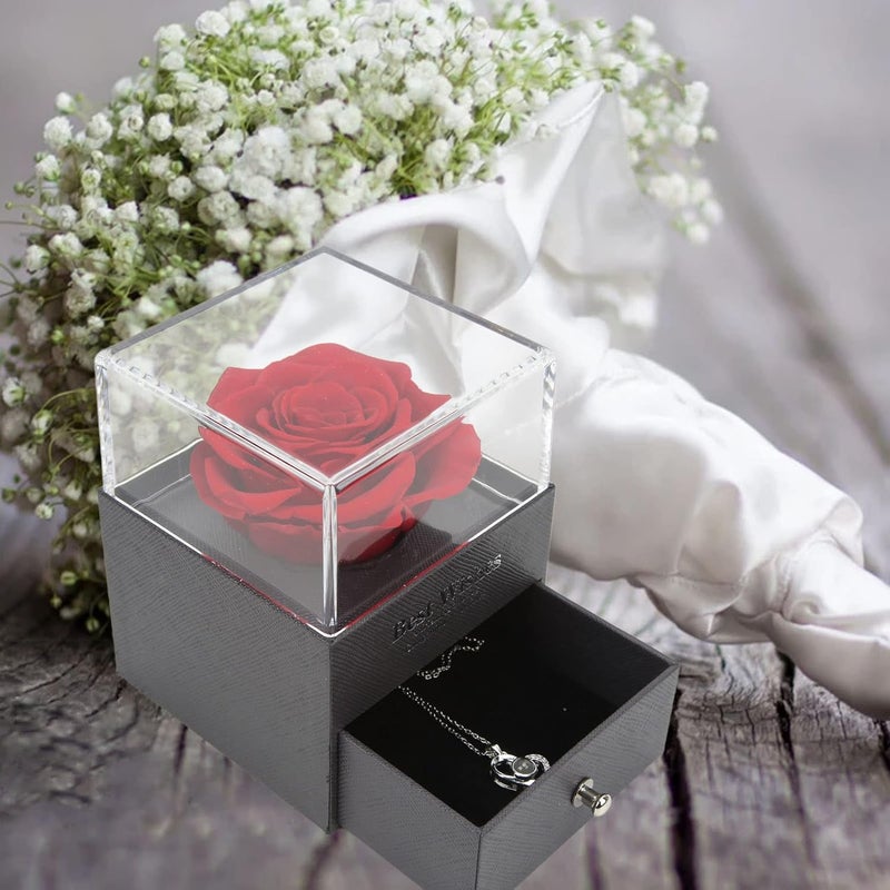 woobles Rose necklace gift box, exquisite style love necklace box as a gift for various - Image 2